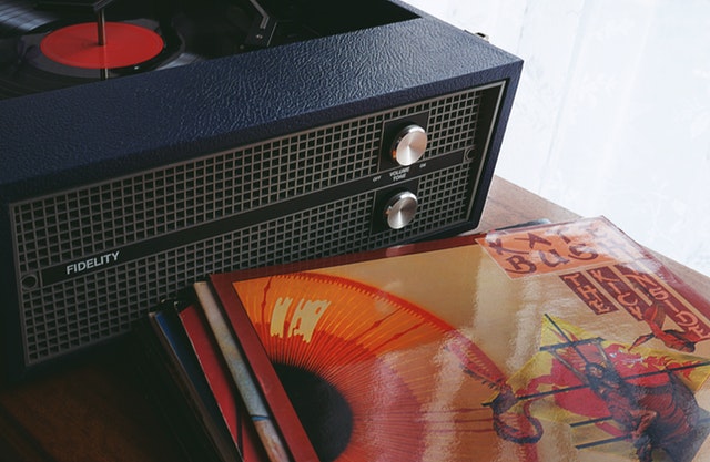 Photo of old-fashioned record player